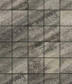 Тротуарная плитка КВАДРАТ 200х200 Листопад гранит Антрацит Б.2.К.6 Выбор 60 мм