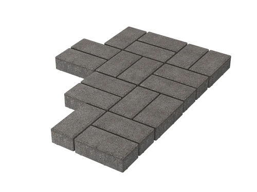 Тротуарная плитка Брусчатка Белая Stellard 40 мм