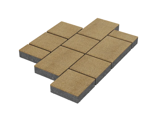 Тротуарная плитка Мозаика XL Черный Stellard 60 мм