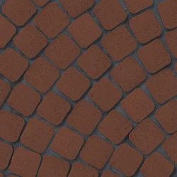 Клинкер тротуарный тёмно-красный Эдинбург квадро R (под распил) ЛСР