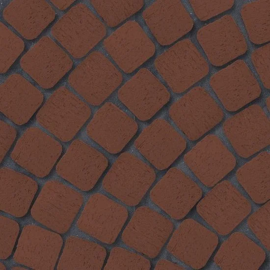 Клинкер тротуарный тёмно-красный "Эдинбург" квадро R (под распил) ЛСР