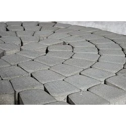 Тротуарная плитка Классико круговая, Серый BRAER 60 мм