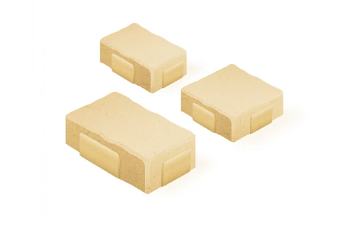 Тротуарная плитка Старый Город 2СГ5Ф Нобетек Белая 50 мм