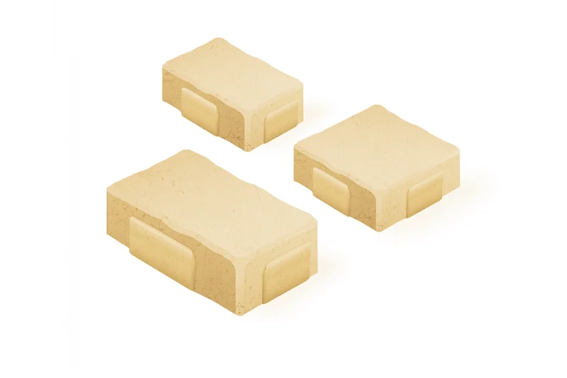 Тротуарная плитка Старый Город 2СГ5Ф Нобетек Бежевая 50 мм