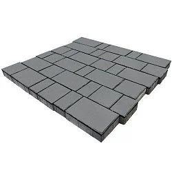 Тротуарная плитка  Новый город ориджинал Серый Гладкая SteinRus 60 мм