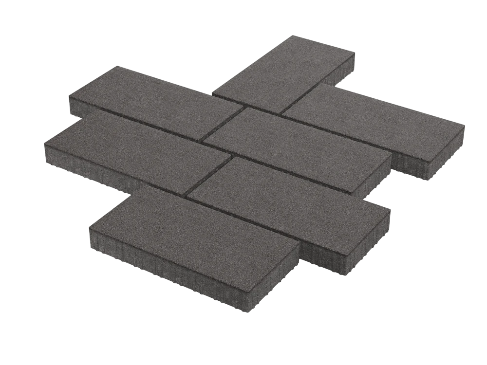 Тротуарная плитка Патио Дымчатый кварц Stellard 80 мм