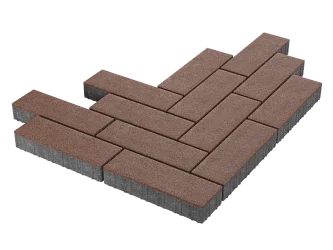 Тротуарная плитка Паркет Капучино Stellard 80 мм