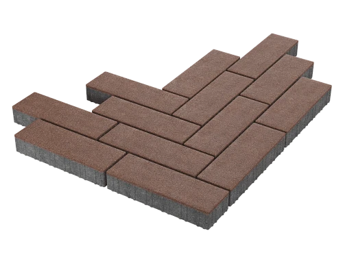 Тротуарная плитка Паркет Коричневый Stellard 80 мм