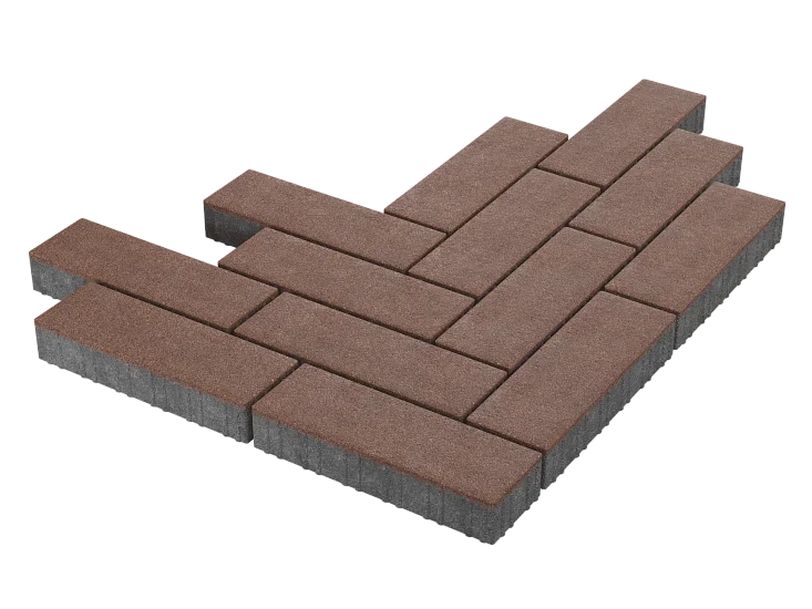 Тротуарная плитка Паркет Капучино Stellard 80 мм