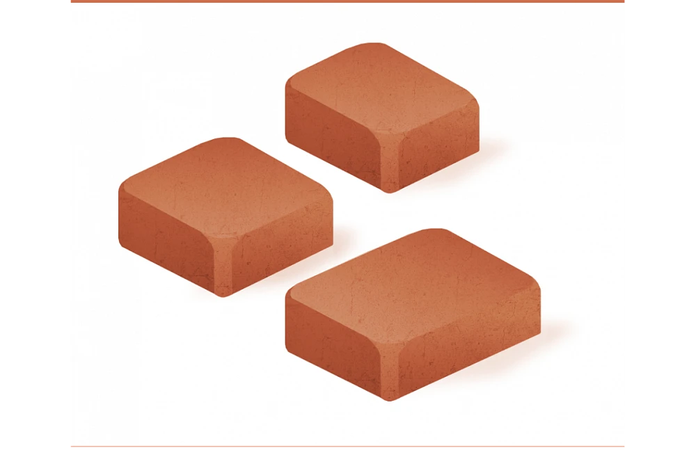 Тротуарная плитка Новая Классика 1НКЛ5Ф Нобетек Красно-Коричневая 50 мм