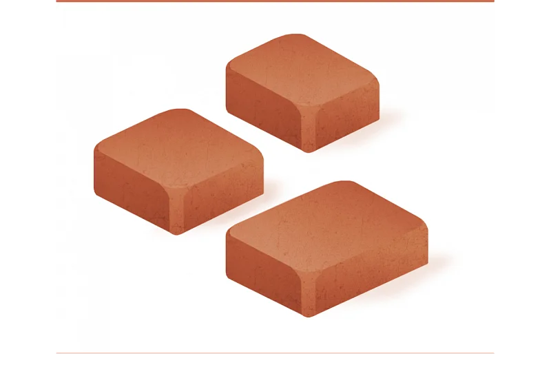 Тротуарная плитка Новая Классика 1НКЛ5Ф Нобетек Красно-Коричневая 50 мм