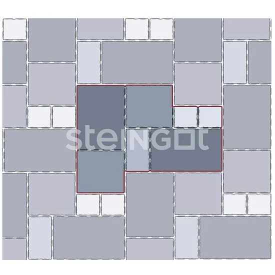 Тротуарная плитка Грандо Бронзовый камень (Stein Bronze) Steingot 60 мм