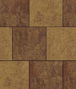 Тротуарная плитка КВАДРАТ 400х400 Листопад гранит Осень Б.6.К.6 Выбор 60 мм