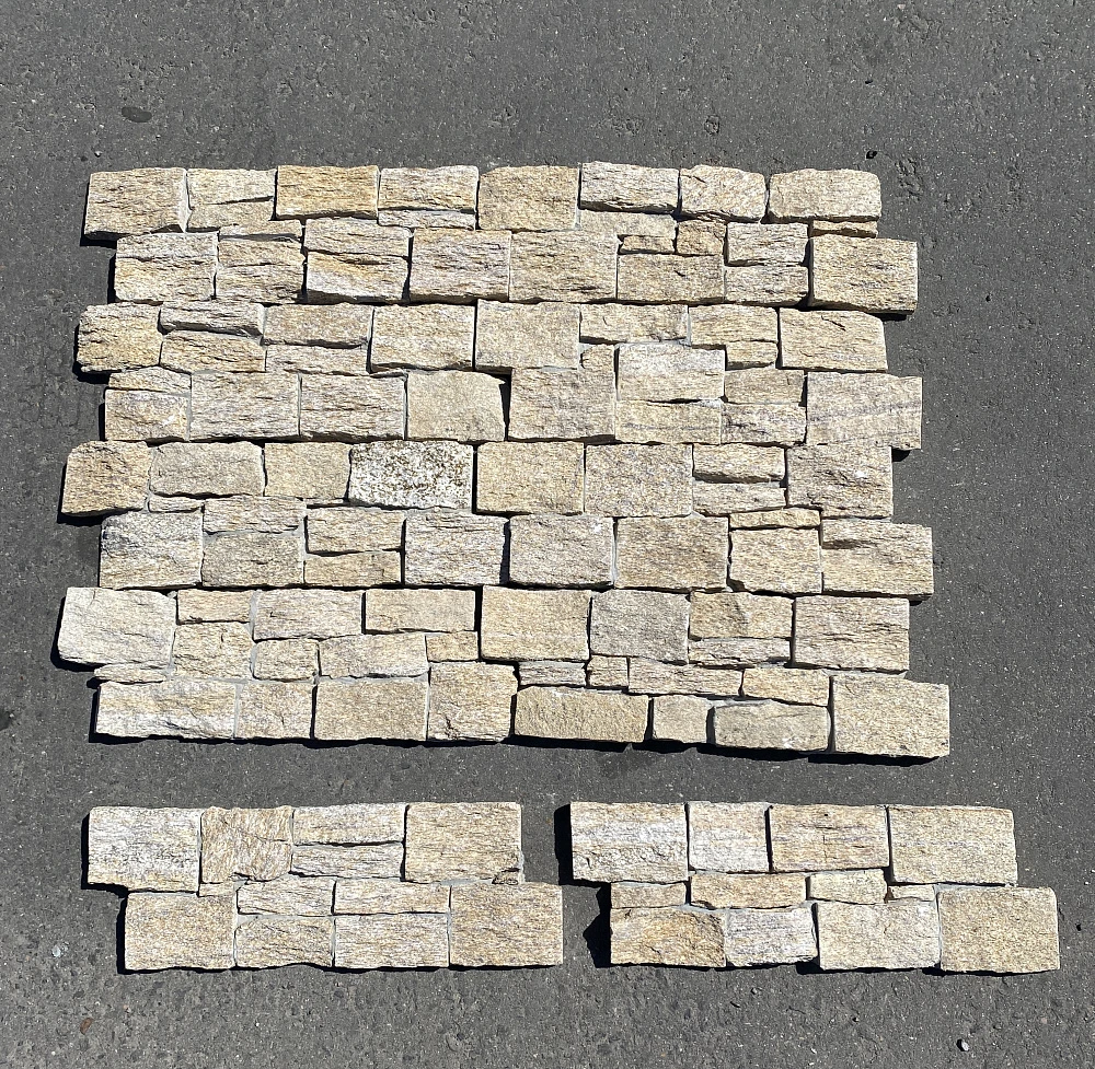 3D панель из натурального камня Кварцит Серо-коричневый Грубый камень Pharaon