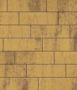 Тротуарная плитка ПРЯМОУГОЛЬНИК 750х250 Листопад гладкий Янтарь Б.12.П.8 Выбор 80 мм