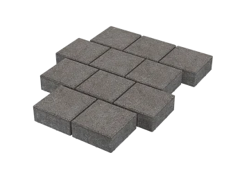 Тротуарная плитка Квадрат 20х20 Серый Stellard 80 мм