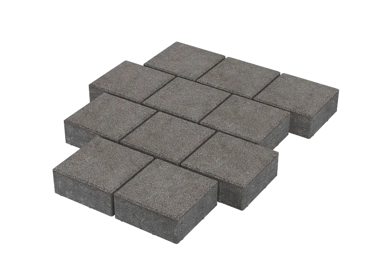 Тротуарная плитка Квадрат 20х20 Серый Stellard 60 мм
