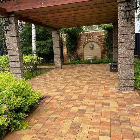 Тротуарная плитка КОЛОР МИКС №27 Карамель НОВЫЙ ГОРОД 1НГ4Ф Нобетек 40 мм