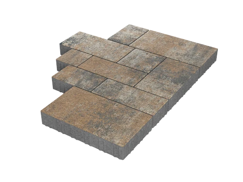 Тротуарная плитка Микс Сити Браун Stellard 60 мм
