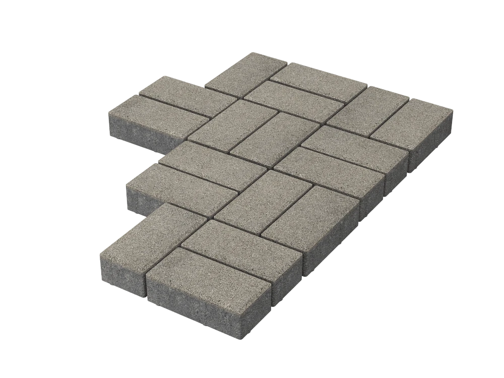 Тротуарная плитка Брусчатка Белый мрамор Stellard 60 мм