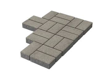 Тротуарная плитка Брусчатка Белый мрамор Stellard 80 мм