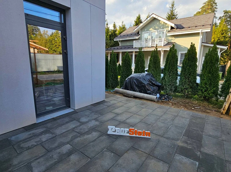 Проект Укладка большеразмерных тротуарных плит 128 м2 в г. Троицк