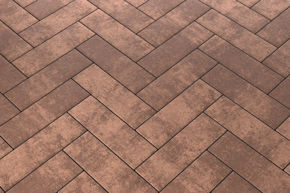 Тротуарная плитка Паркет Мокко Stellard 80 мм