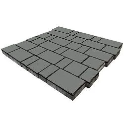 Плитка тротуарная Новый город Серый Гладкая SteinRus 40 мм