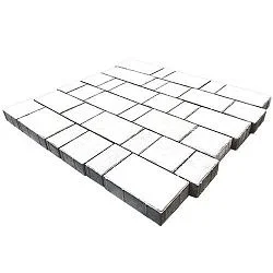 Тротуарные плиты Новый город Лион Белый Гладкая SteinRus 80 мм