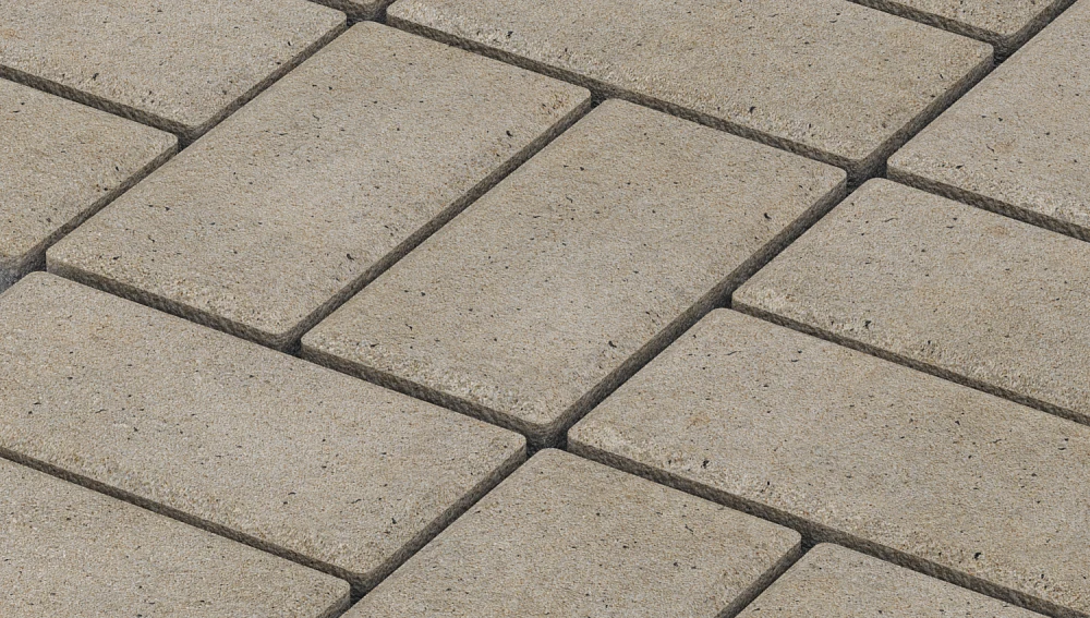 Тротуарная плитка Брусчатка Белая Stellard 40 мм