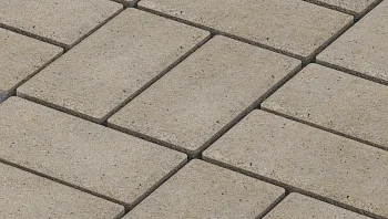 Тротуарная плитка Брусчатка Белая Stellard 80 мм