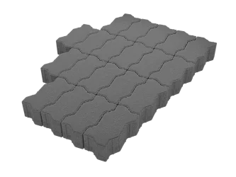 Тротуарная плитка Волна Серая 100 мм Stellard 100 мм