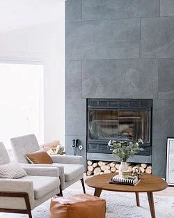 Плитка Сланец чёрный (натуральный скол) 600х1200 Pharaon