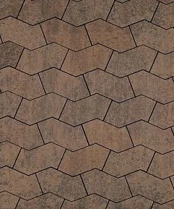 Тротуарная плитка S-ФОРМА Листопад гладкий Шелковица В.3.Ф.10 Выбор 100 мм