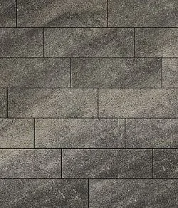 Тротуарная плитка ПРЯМОУГОЛЬНИК 750х250 Листопад гранит Антрацит Б.12.П.8 Выбор 80 мм