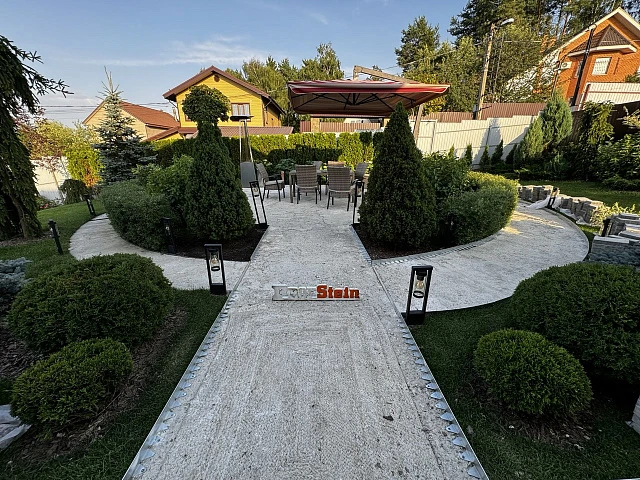 Укладка пошаговых плит и брусчатки от Steingot