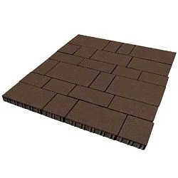 Тротуарная плитка Инсбрук Тироль Коричневый Гладкая SteinRus 60 мм