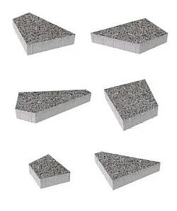 Тротуарная плитка ОРИГАМИ Стоунмикс кремовый с чёрным Б.4.Фсм.8 Выбор 80 мм