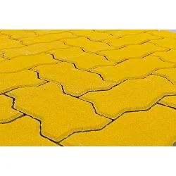 Тротуарная плитка Волна, Желтый BRAER 70 мм