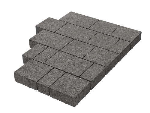 Тротуарная плитка Новый город Черный Stellard 40 мм