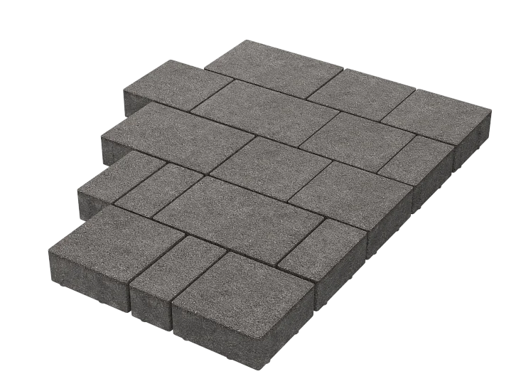 Тротуарная плитка Новый город Серый Stellard 40 мм