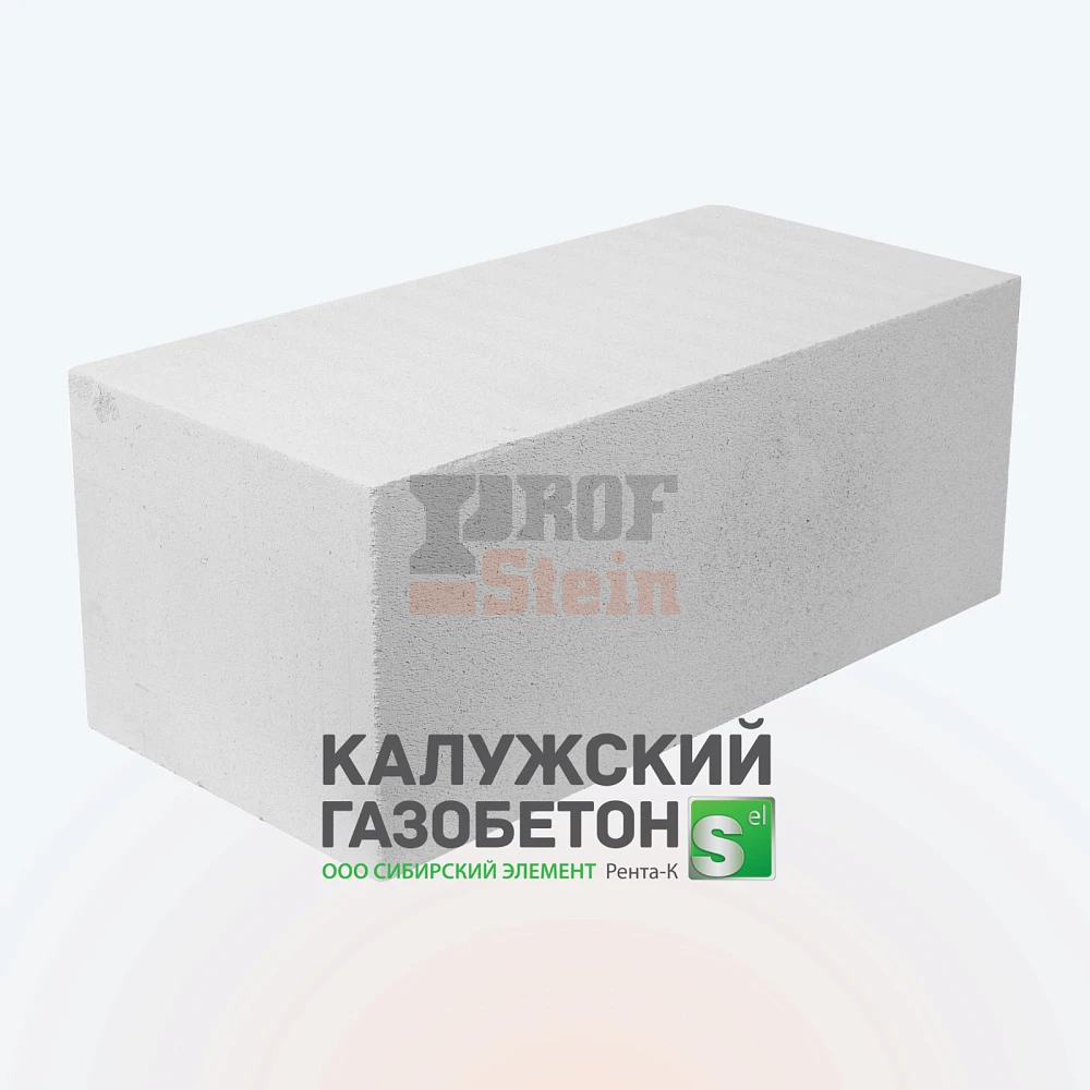 Блок газобетонный стеновой 625х250х250 D600 В3,5 Калужский газобетон Дворцы