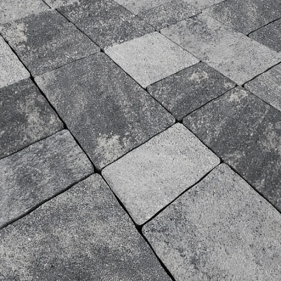 Брусчатка Колор Микс №5 Антрацит Старый город 2.0  2СГ5ф Нобетек 50 мм