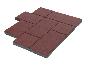 Тротуарная плитка Мозаика XL Красный Stellard 60 мм