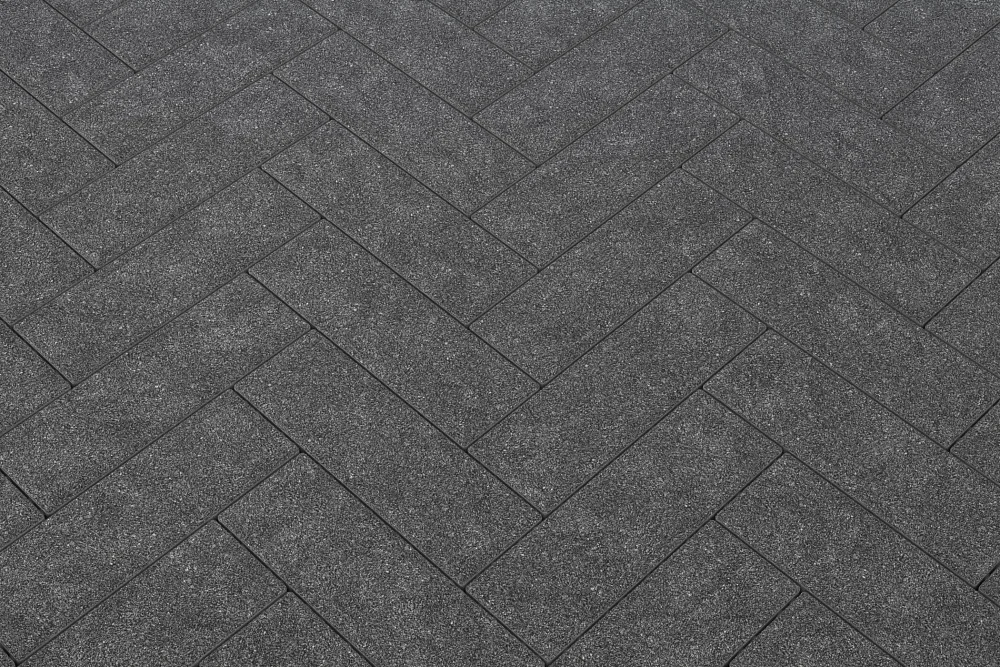 Тротуарная плитка Паркет Черный агат Stellard 80 мм