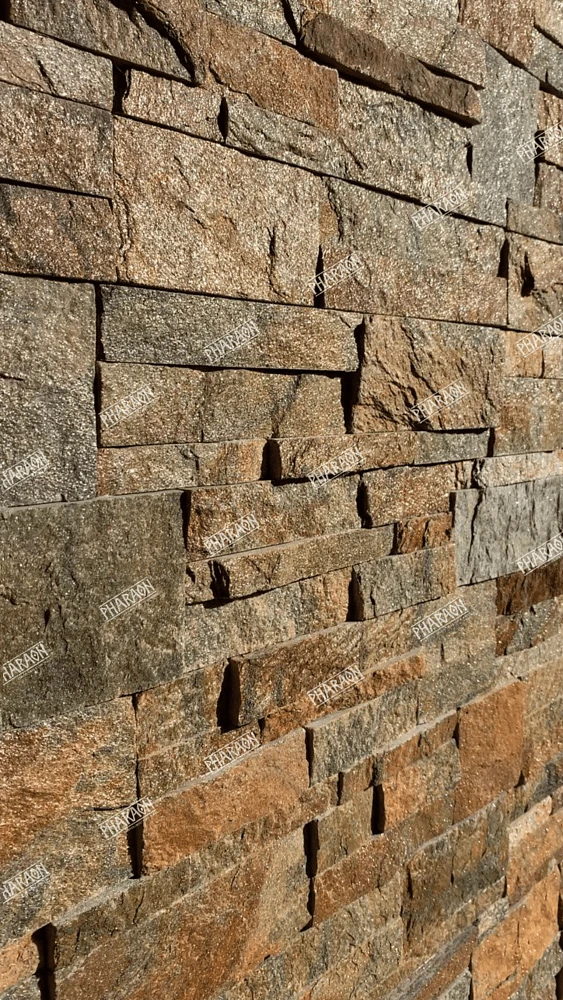 3D панель из натурального камня Кварцит Мультиколор Модерн Pharaon