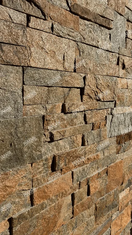 3D панель из натурального камня Кварцит Мультиколор Модерн Pharaon