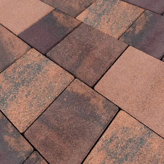 Тротуарная плитка КОЛОР МИКС №15 Терракот НОВЫЙ ГОРОД 1НГ4Ф Нобетек 40 мм