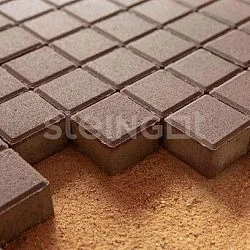 Тротуарная плитка Квадрат 100*100 Темно-Коричневый (верхний прокрас) Steingot 60 мм