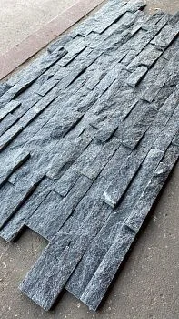 3D панель из натурального камня Кварцит Чёрный Неоклассик Pharaon